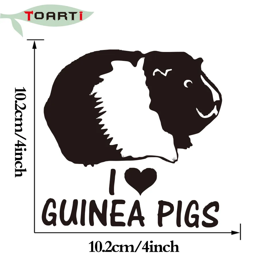 Я люблю морских свинок виниловая наклейка Diy Автомобильная Наклейка на окно