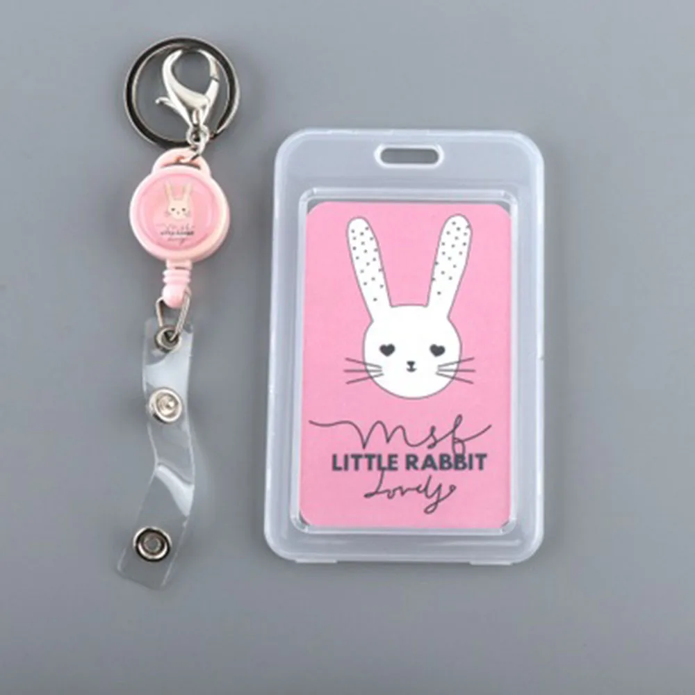 Выдвижной Держатель для карт с милым мультяшным единорогом держатель школьные и