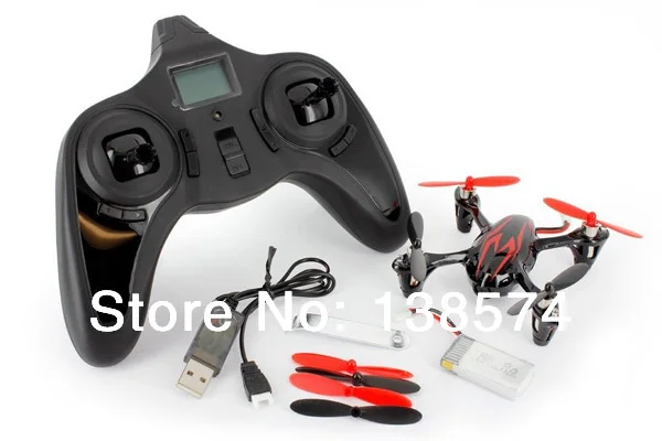 Мини Квадрокоптер Hubsan X4 H107C 2 4 ГГц 4CH красный/черный RC с камерой записи RTF UFO |