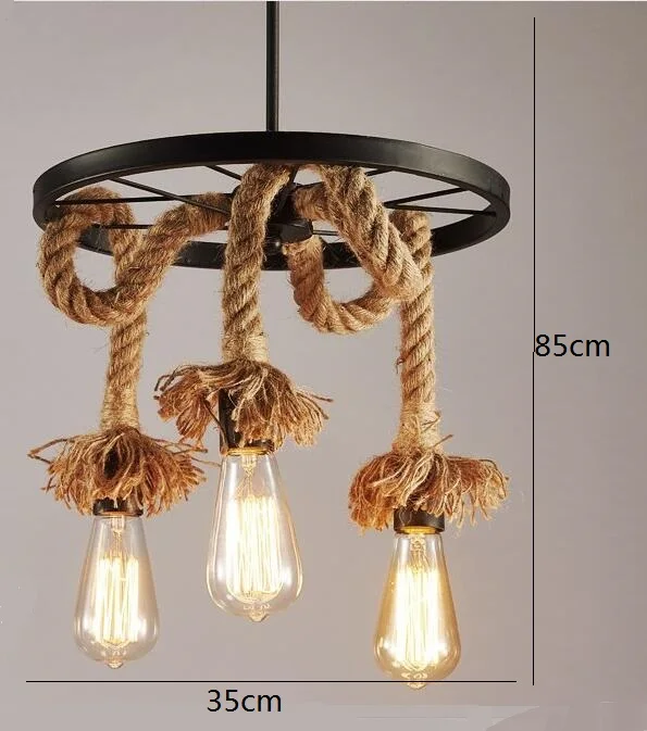 2020 New Modern hemp rope Pendant Lights Industrial Lamp XUYIMING | Освещение