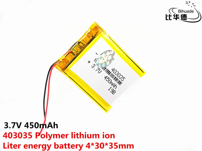 403035 450mAh 3 7 V литий-ионный полимерный аккумулятор Lipo аккумуляторные ячейки для MP3 MP4