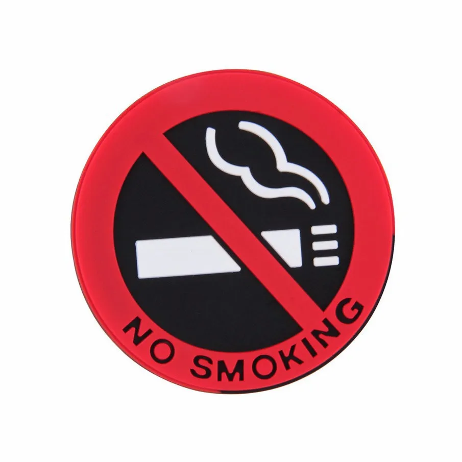 

1PCS / 2PCS / 5PCS No Smoking Car Stickers Styling Allowed Round Red Logo Sign Vinyl Sticker Use for Car Glass Business Door