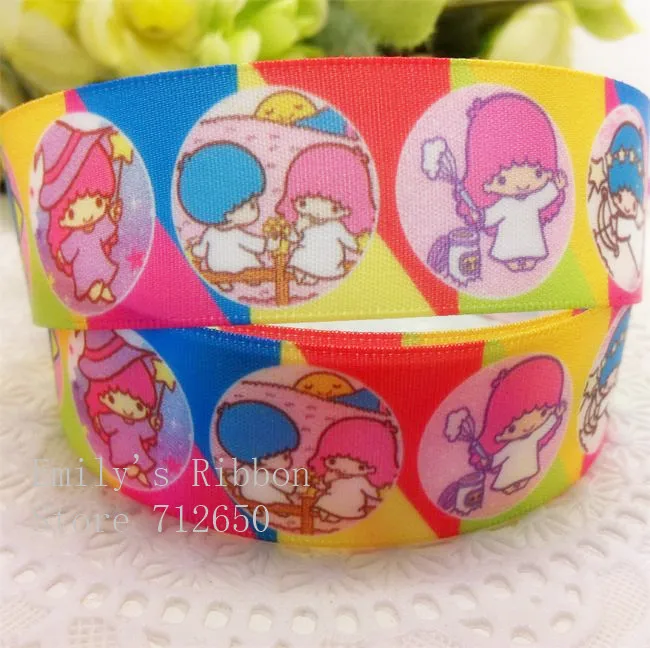 Satin Ribbon Printed cartoon image 1'' 25mm ribbon gift wrapping accessory hairbow garment diy 10 yards free shipping | Дом и сад