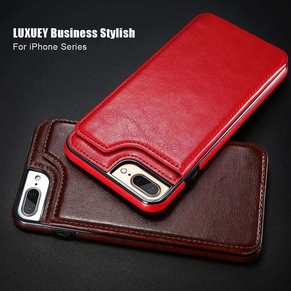 KISSCASE ShockProof Flip Leather Wallet Case For iPhone X XR XS Max Card Slot Phone Bags Cover 8 7 6s 5 5s Coque | Мобильные
