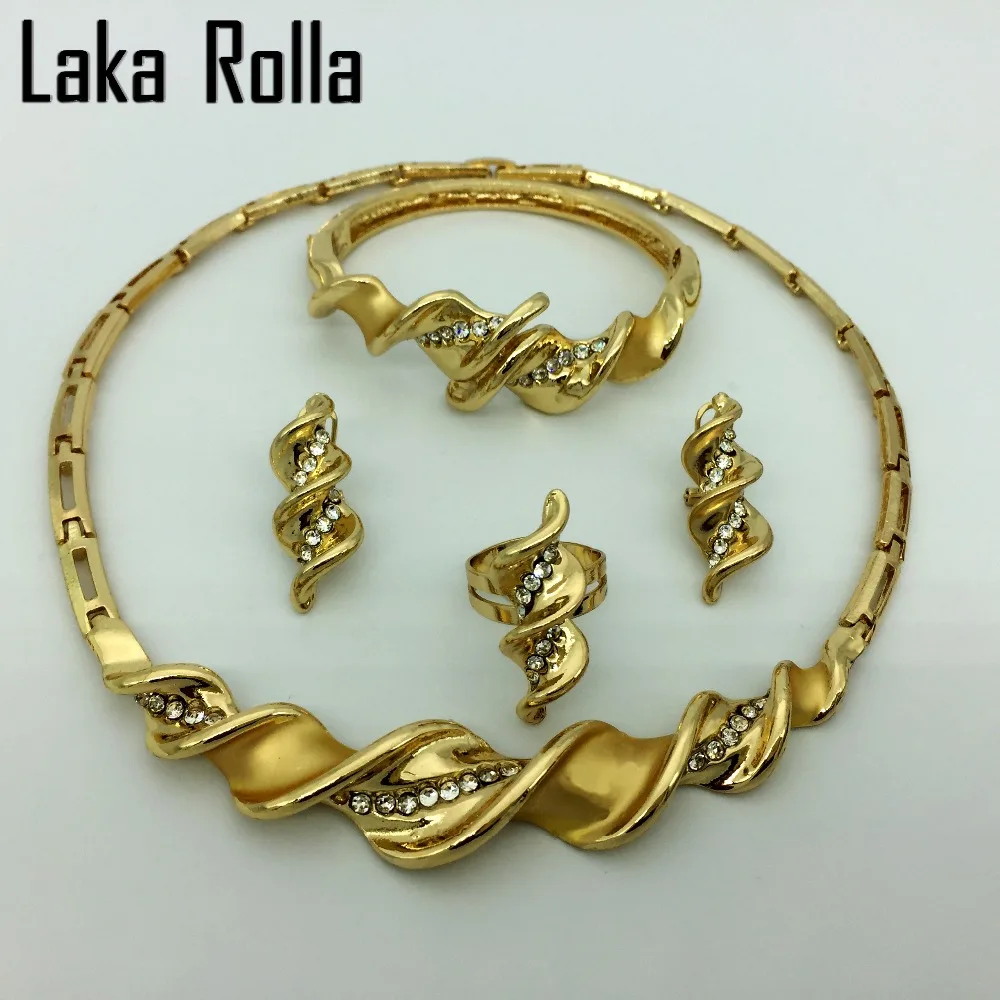 Fashion jewelry set African Nigeria Dubai gold-color bead wedding african beads Engageme | Украшения и аксессуары