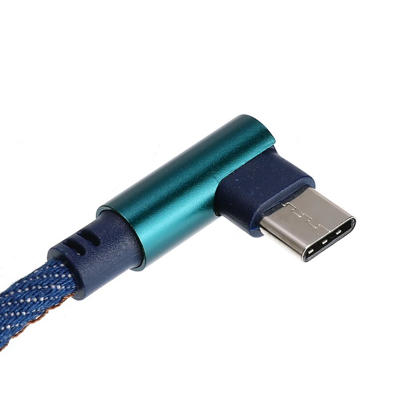 Usb type C 3 1 м/2 м короткий кабель 90 градусов прямоугольный разъем usb провод USB для Xiaomi