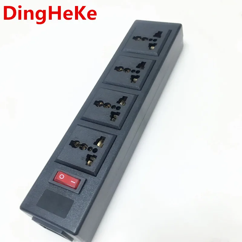 Черный 250v 10a 4 jack многофункциональный универсальный адаптер питания розетка PDU полоса проводка плата удлинитель разъем шнур питания конвертер