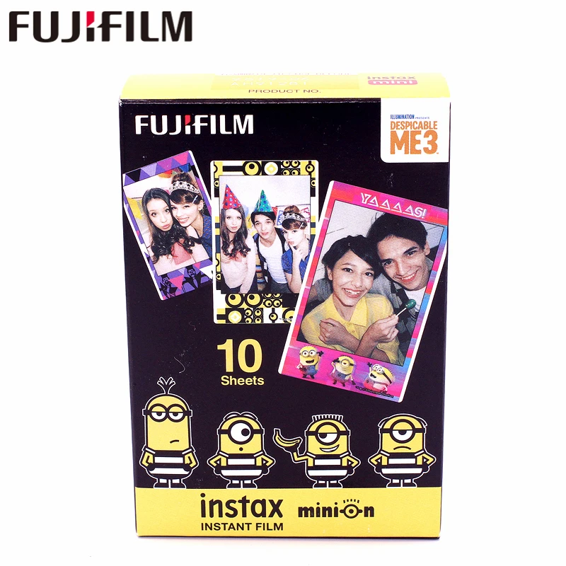 Оригинальный Fujifilm Fuji Instax Mini 8 Гадкий я 3 Миньон Плёнки 10 Простыни детские для 7 9 50 s
