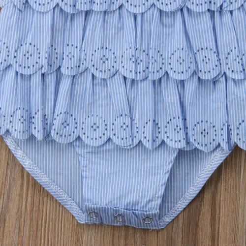 Детское боди в синюю полоску с вырезами|Боди для малышек| |