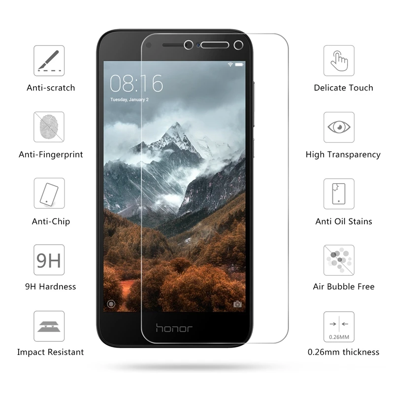 2.5D 0,26 мм 9H Премиум Закаленное стекло для huawei Honor 6A защита экрана закаленное защитное стекло для Honor 6A