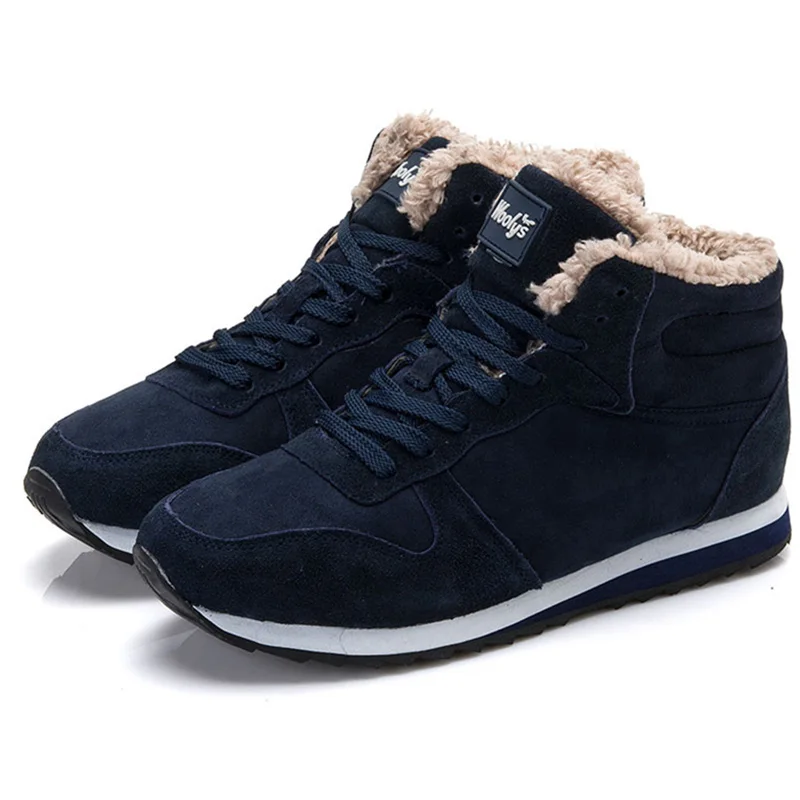 Мужские ботинки зимние с искусственным мехом Размеры 35 46 мужские теплые