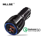 Автомобильное зарядное устройство USB Quick Charge 3,0 зарядное устройство для мобильного телефона 2 порта USB быстрое автомобильное зарядное устройство для Samsung Xiaomi Ipad Sony Tablet Charger