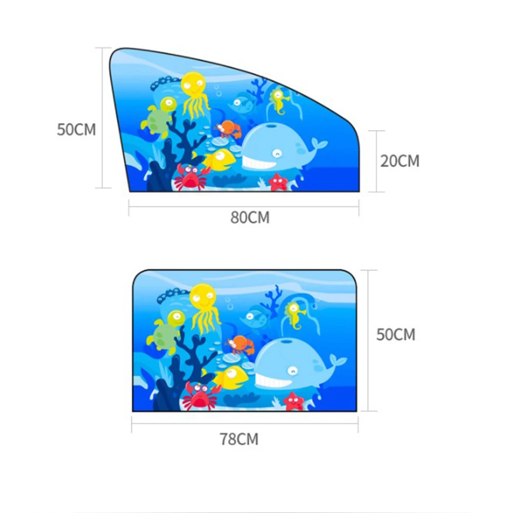 

Universal Cartoon Car Foldable Sun Shade Curtain Suction Cup Children Cartoon Proof Side Window Sunshade Cover