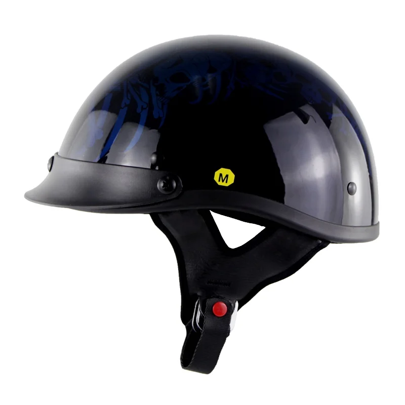 Летний мотоциклетный шлем Casco, скутер, полулицевая емкость, мотоциклетный шлем с черепом, немецкий стиль, мотоциклетный шлем для электромобиля, Байкерский шлем в горошек