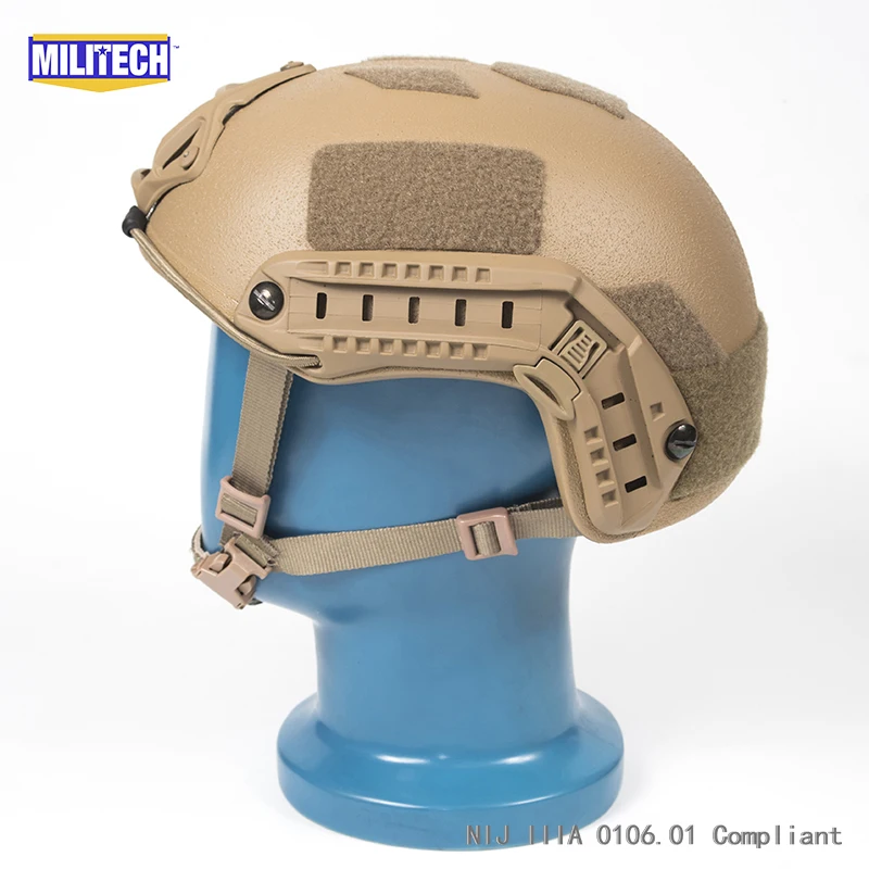 MILITECH Ballistic Helmet NIJ IIIA DEVGRU SEAL 1.3KG Lite CB Super High Cut Light Weight SWAT ISO Certified Bulletproof Helmet