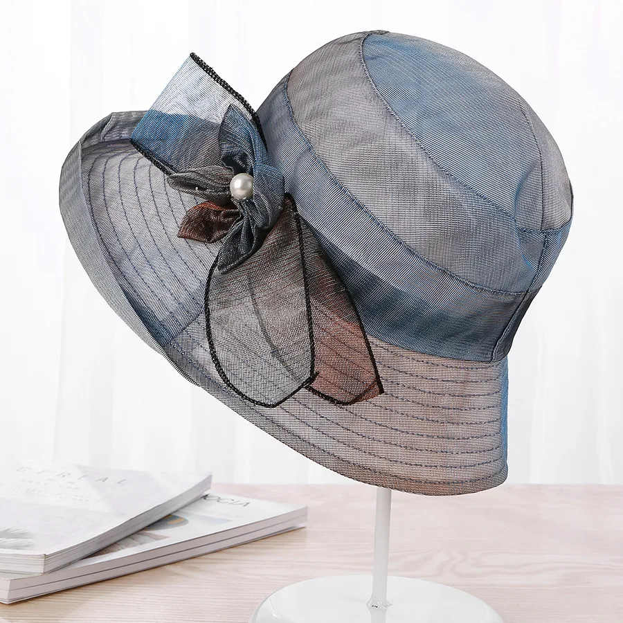 CHESSIECA Новый стиль шляпа от солнца церкви Шапки женский цветок лето Gorras Свадебные