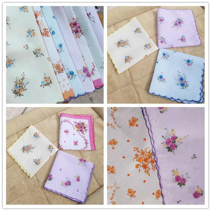 Элегантный и свежий женский носовой платок с принтом. Мягкое Впитывающее пот