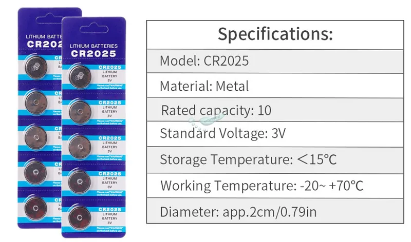 Kpay 15 шт. CR2025 CR 2025 3V литий ионный аккумулятор для монет DL2025 BR2025 KCR2025 электронного