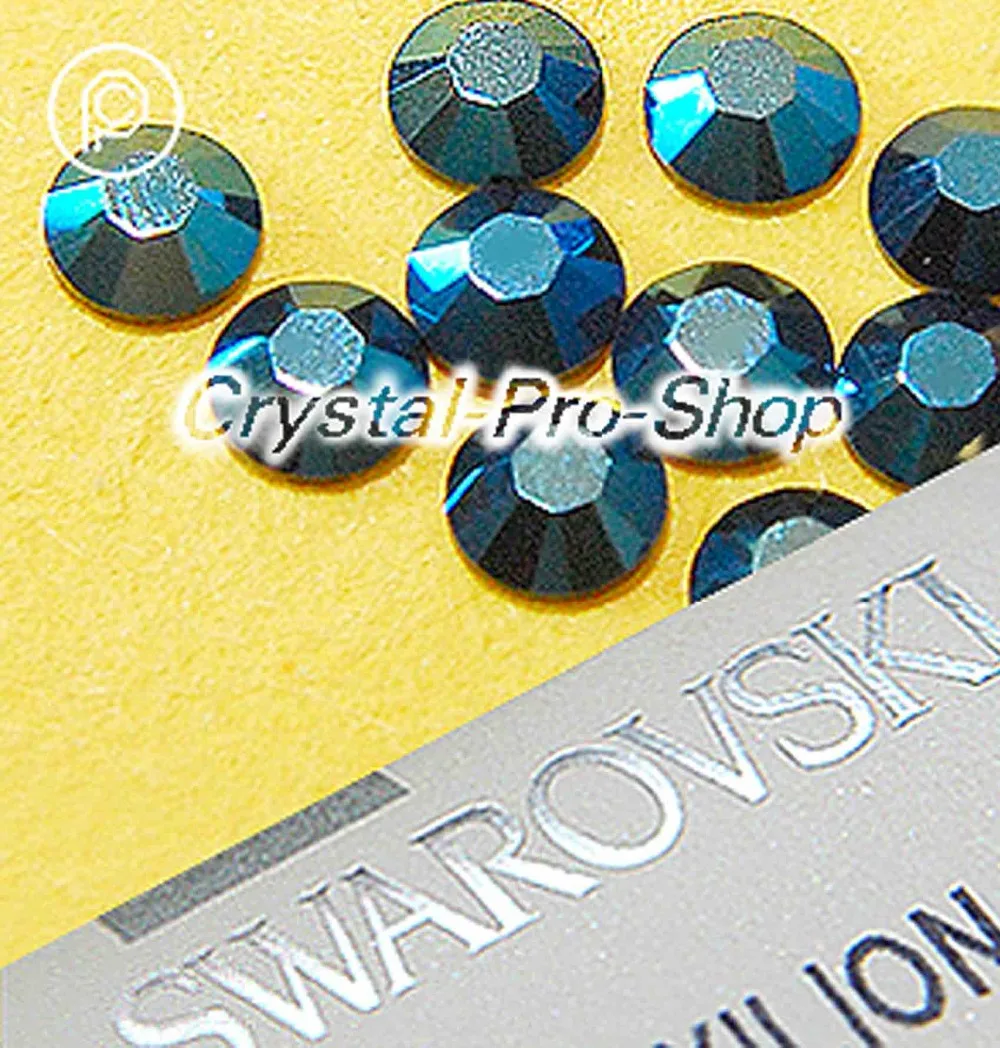 Элементы Swarovski синий металлик(METBL)(без горячей фиксации/горячей фиксации) железо на(ss3-ss34)(1 мм-7 мм) плоские с оборота Стразы