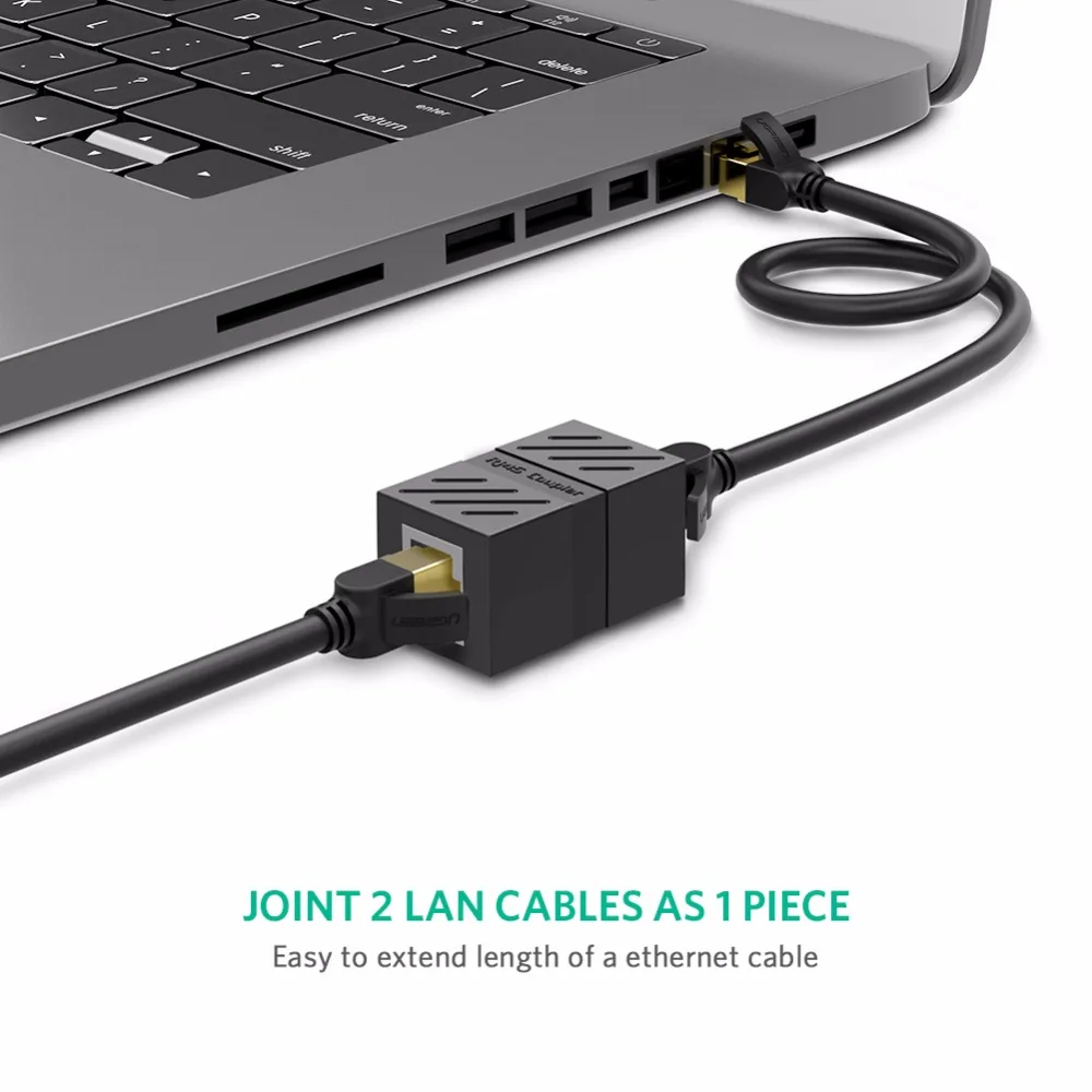 Коннектор Ugreen RJ45 Cat7/6/5e Ethernet адаптер 8P8C освещение сети для кабеля разъем Мама - Фото №1