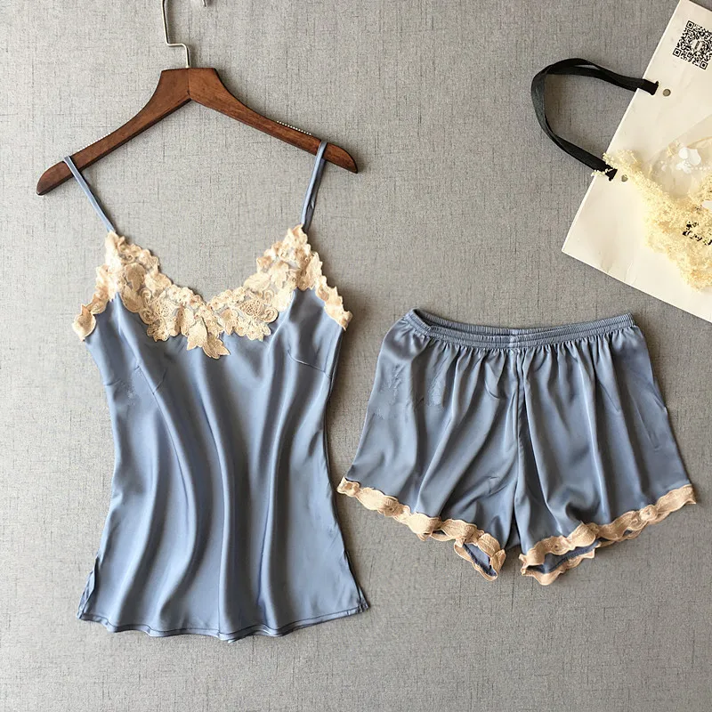 Женские пижамные комплекты MECHCITIZ из трех предметов топ + шорты брюки с подкладкой