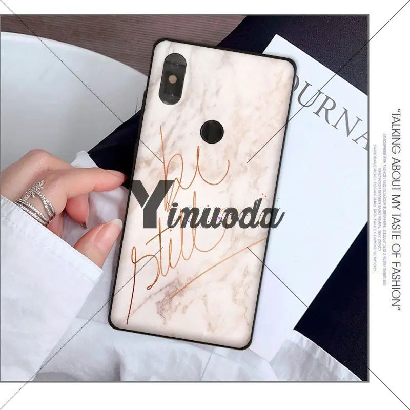 Yinuoda Шикарный Розовый Мраморный Красивый дизайн DIY чехол для телефона Xiaomi Mi 8 SE 6 Note