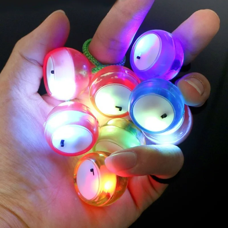 1pc 2 Balls Funny Fingers Decompression Toys for Kids Yoyo Led Lights Colorful Ball Birthday Halloween Christmas Gifts|yoyo toys|toy yoyoyoyo led |