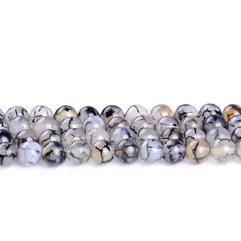 Бусины из черного агата с венами дракона YouYoungDifferent 4-12 мм