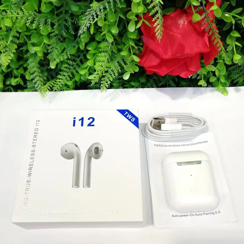 2019 Новинка i12 TWS 1:1 мини сенсорное управление беспроводной Bluetooth 5 0 бас наушники