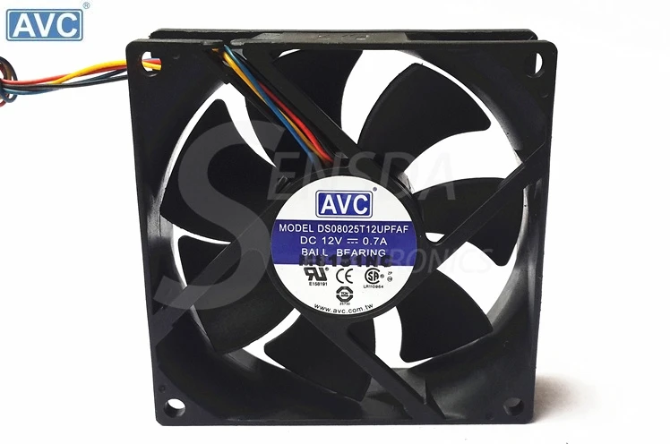 Оптовая продажа Для AVC DS08025T12UPFAF 8025 80 мм 8 см DC 12 В 0.7A ШИМ контроль скорости вентилятора охлаждения мощности ветра