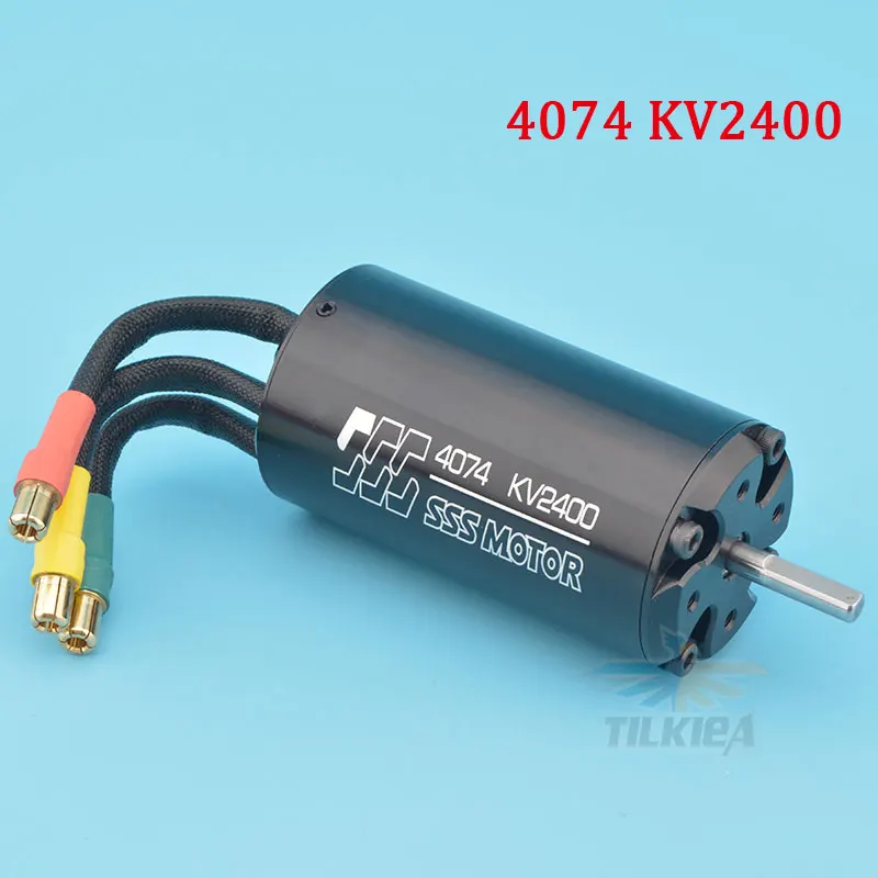 4074 2400KV Высокая скорость хорошее качество SSS 4074 бесщеточный двигатель 1400KV 2200KV 2400KV бесщеточный двигатель 4 полюса для RC морских лодок - Цвет: 4074 2400KV