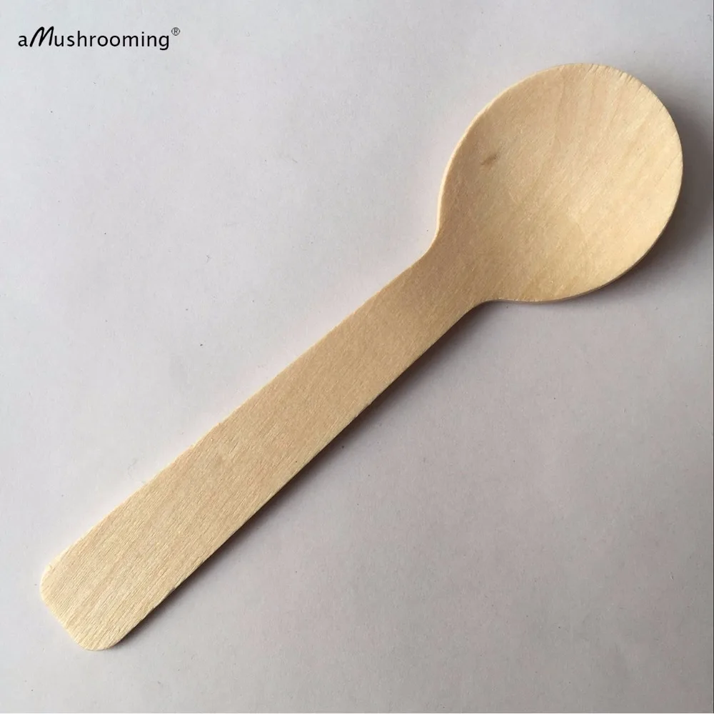 X2000 мини-Ложки одноразовые деревянные для мороженого Ложка круглая ложка Чай