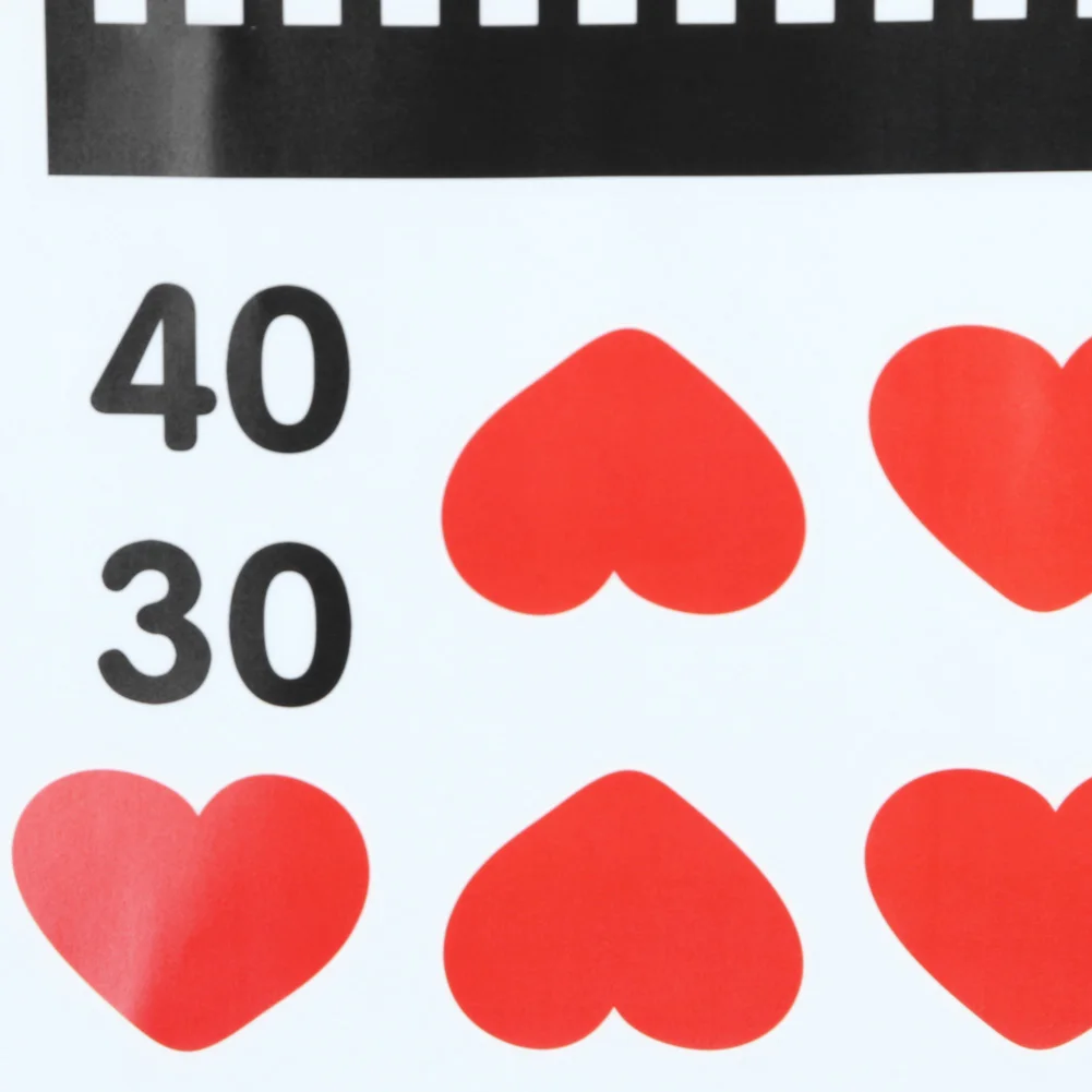 Любящее сердце Высота Мера стены Стикеры для детской комнаты Таблица измерения