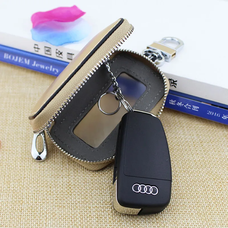 Новинка 2017 Роскошный кошелек для ключей из спилковой коровьей кожи унисекс