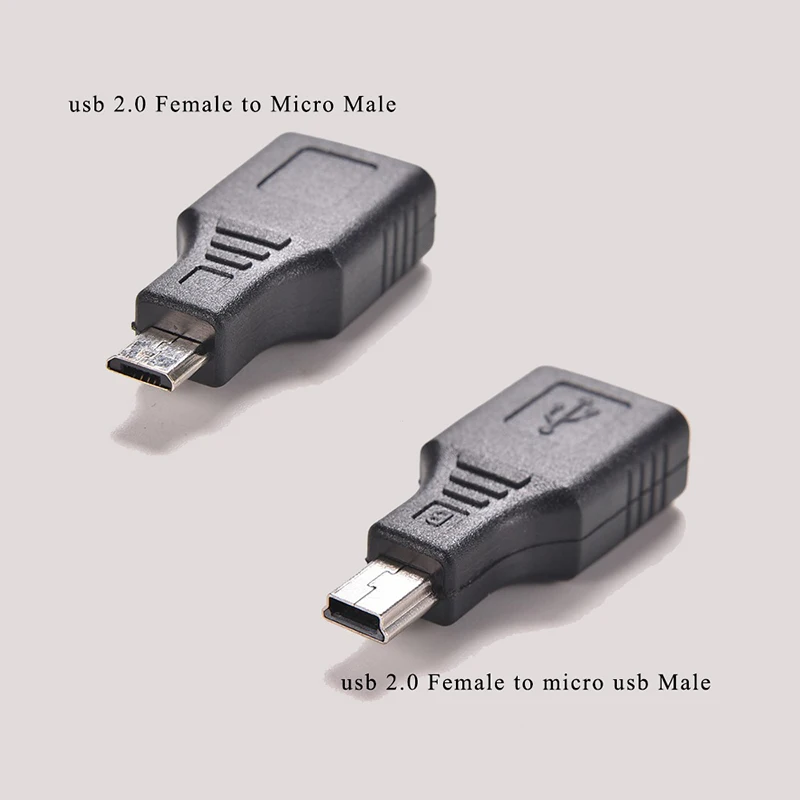 AiSMei 100 шт./лот USB 2 0 для Женский Micro 5 Pin Mini мужчина OTG адаптер конвертер Разъем