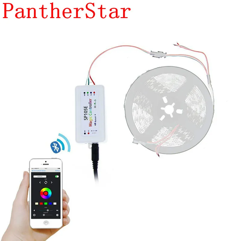 SP105E волшебный регулятор Bluetooth 4 0 DC5-24V 2048 Пиксели для WS2811 2812 2801 6803 IC Светодиодные