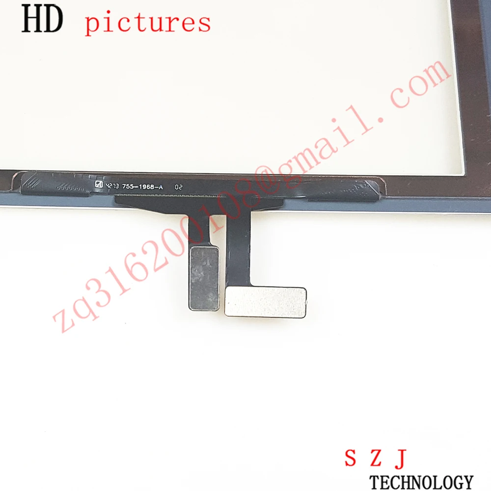 

New Touch Screen panel Glass For iPad Air 1 For iPad 5 Replacement + Home Button+Flex Adhesive Assembly Free Shipping 10pcs/lot