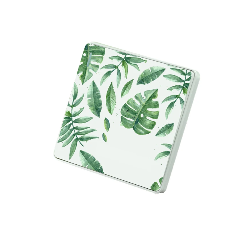 DIY Дизайн Шаблон новый стиль настенный выключатель зеленые листья свежая