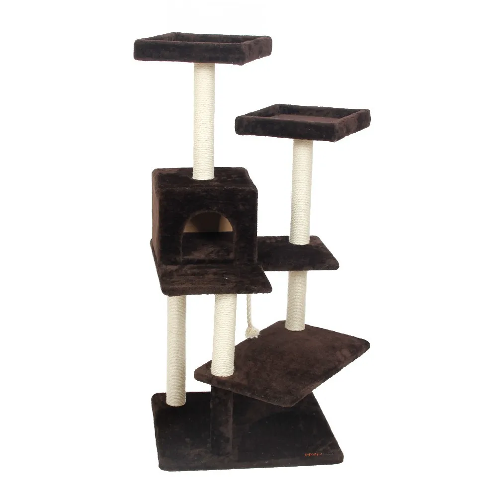 Pawz Road Быстрая H130cm кошка скалолазание игрушки Когтеточка из цельного дерева для кошек скалолазание рама несколько столов плюшевые игрушки для домашних животных