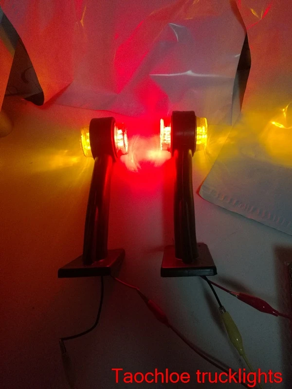 2 х длинных ''Красный Янтарный грузовик amp 12V 24v двойное лицо резиновый стебель