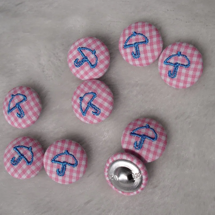 Бесплатная доставка 50 шт./лот 20 мм 2 см компьютерная вышивка Синий тканевый зонт