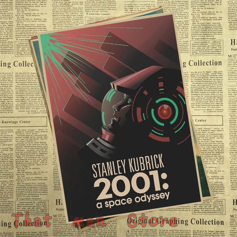 2001 космическая Одиссея научная фантастика фильм домашняя декоративная живопись постер винтажный Ретро плакат 30*21 см - Цвет: Серый