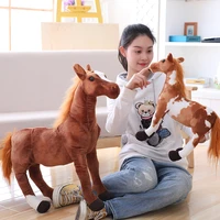 plush lifelike horse toy 4 styles stuffed animal doll kids birthday gift horseplay decor high quality toy