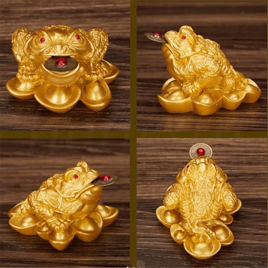 JX-LCLYL Feng Shui Lucky в восточном/китайском стиле Чинг Лягушка Жаба Монета украшения