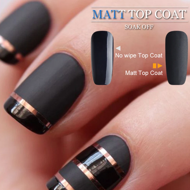 Saroline Matte Top Coat гель лак для ногтей украшения Декор Soak Off очистки Прозрачный матовый