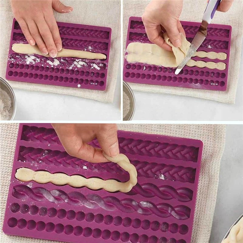 Aomily 3D DIY трикотажная веревка силиконовая перламутровая помадная форма для