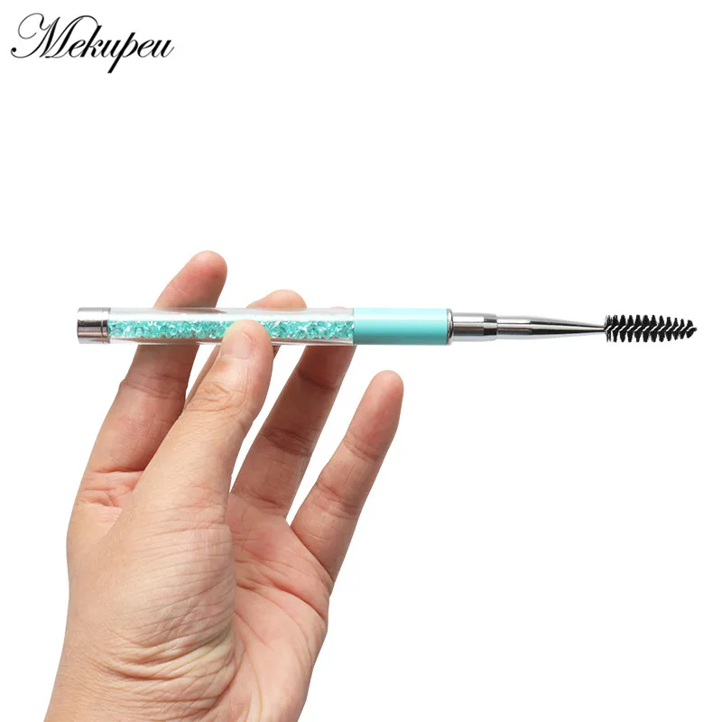 Набор нейлоновых кистей для наращивания ресниц с разноцветной ручкой |