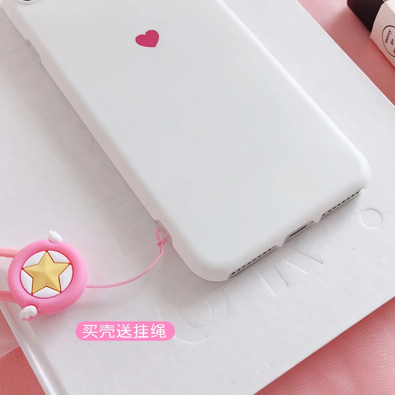 Простая любовь чехол для iPhone 8/7 + Закаленное стекло пленка X 7 8/6 6s plus белый телефона