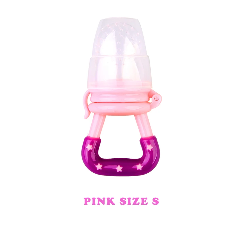 Pink Size S Свежая фруктовая еда пустышка детская соска детская ниппельная кормушка безопасная поилка молоком детская соска для бутылочки свежие фрукты Nibbler - Цвет: Pink Size S