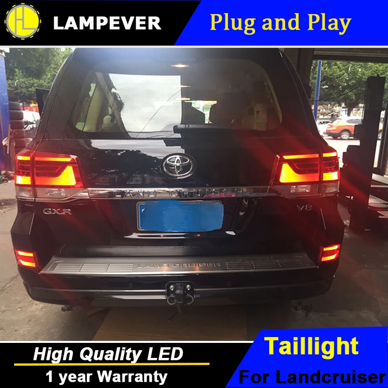 Автомобильный задний фонарь для Toyota Land Cruiser задние фонари 2011-2014 светодиодный DRL +